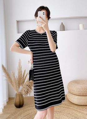 【清仓】孕妇夏季休闲宽松显瘦连衣裙小个子减龄短袖连衣裙