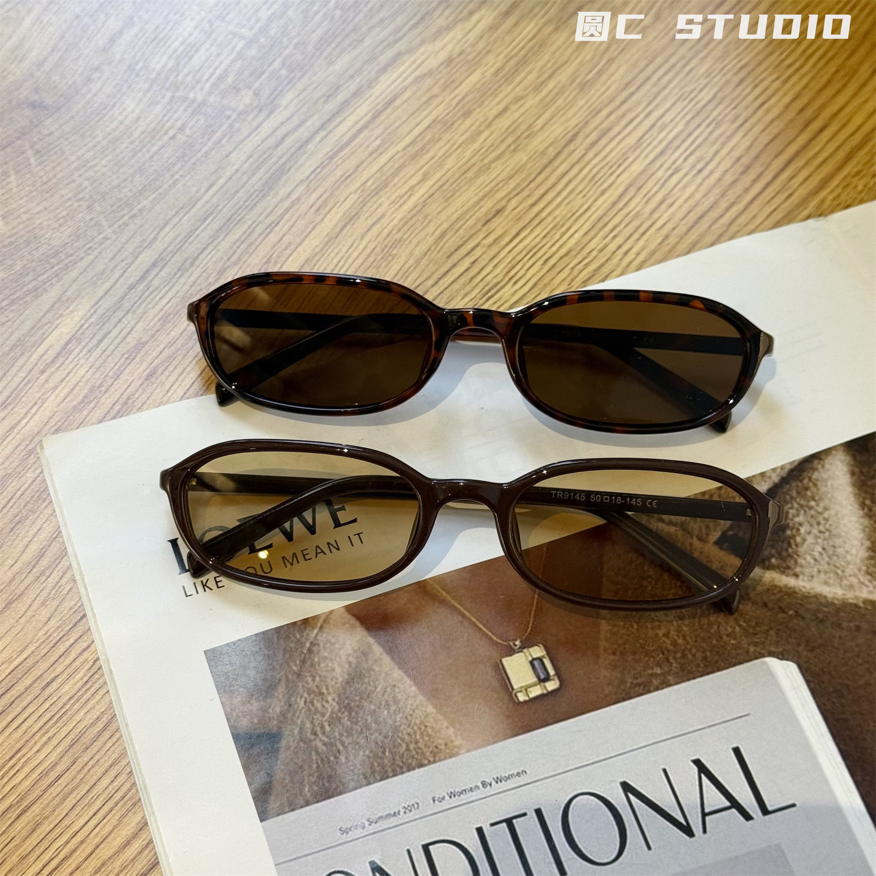 欧美简约超轻小框时髦太阳镜女小脸度假遮阳防紫外线可配近视墨镜