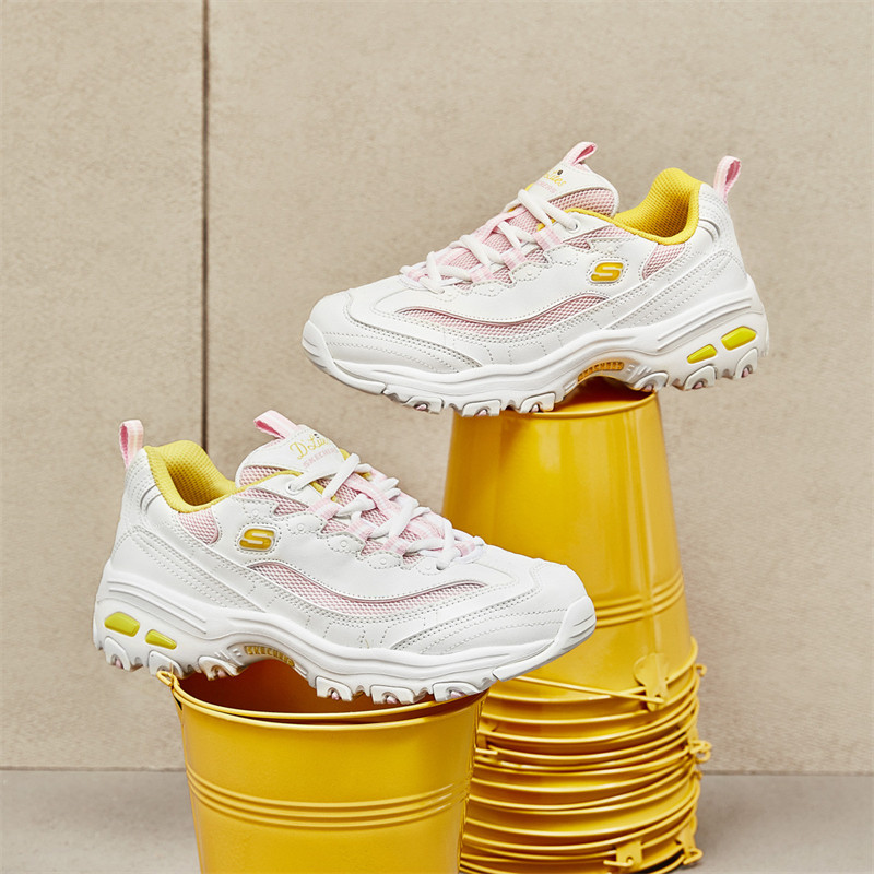 Skechers斯凯奇女鞋熊猫鞋透气老爹鞋休闲鞋时尚百搭66666214