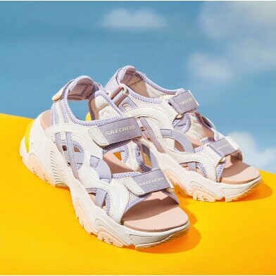 skechers斯凯奇DLITES机甲凉鞋女鞋增高运动休闲凉鞋119862
