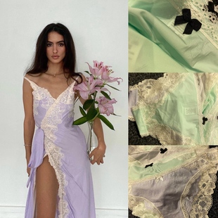 dollskill风梦幻冰激凌奶油碧池清新黄瓜绿蕾丝高弹内裤