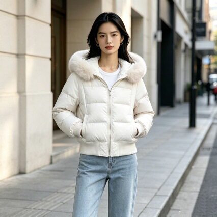 棉衣棉服女2026秋冬季新款收腰羽绒棉长袖小个子短款连帽棉袄外套