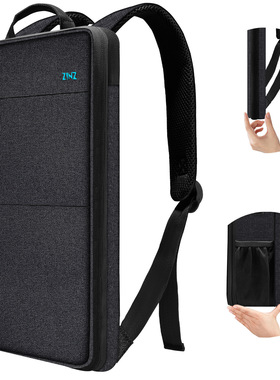 超薄可扩展笔记本电脑双肩背包15-16寸带USB商务男士小型通勤书包