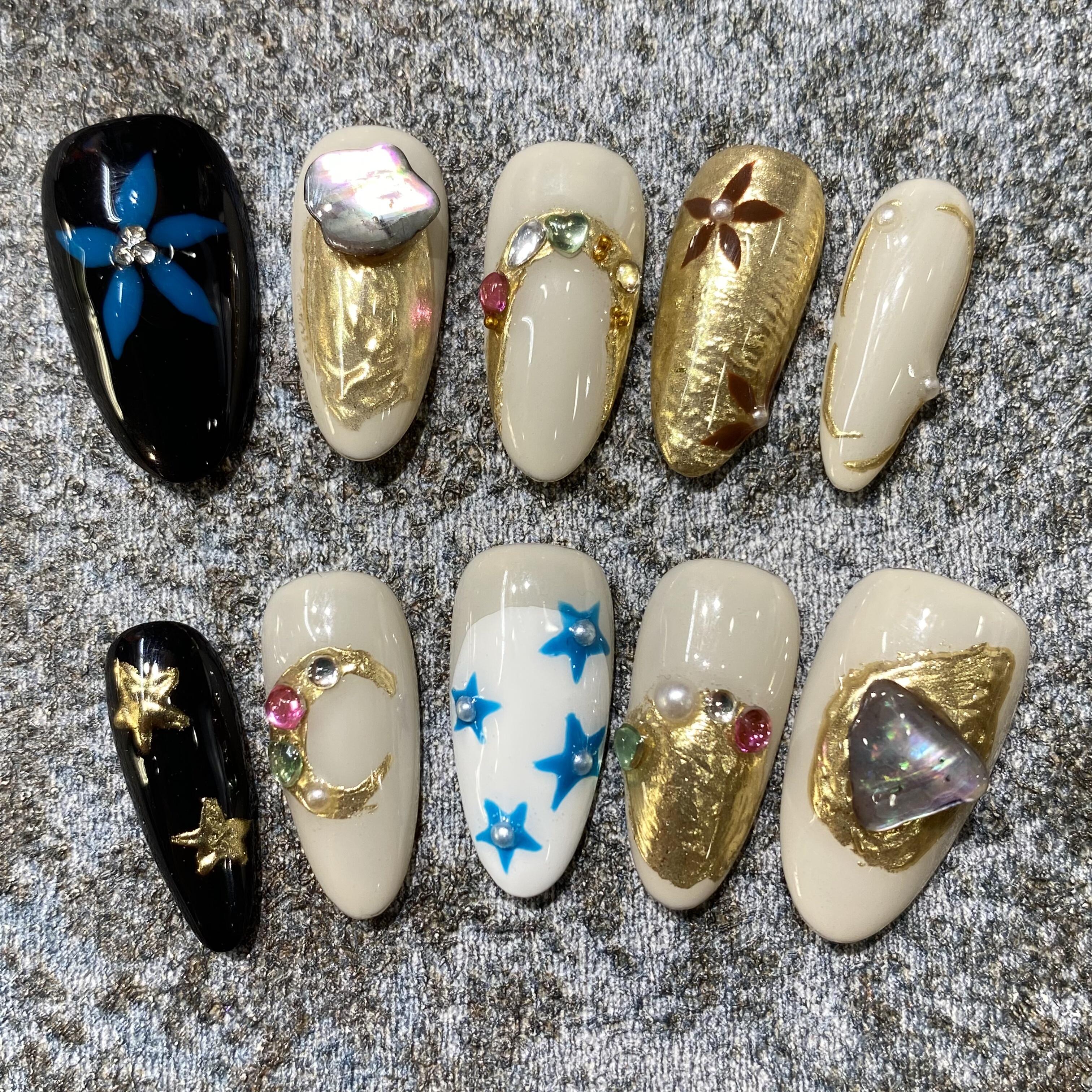 星河秘境手工星空立体穿戴甲显白