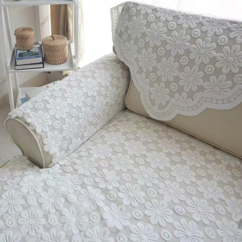 蕾丝沙发巾扶手连体三角靠背巾沙发坐垫百搭纯色全盖布后背巾防滑,居家布艺,沙发垫,淘宝优惠券,粉丝福利购,淘宝优惠卷