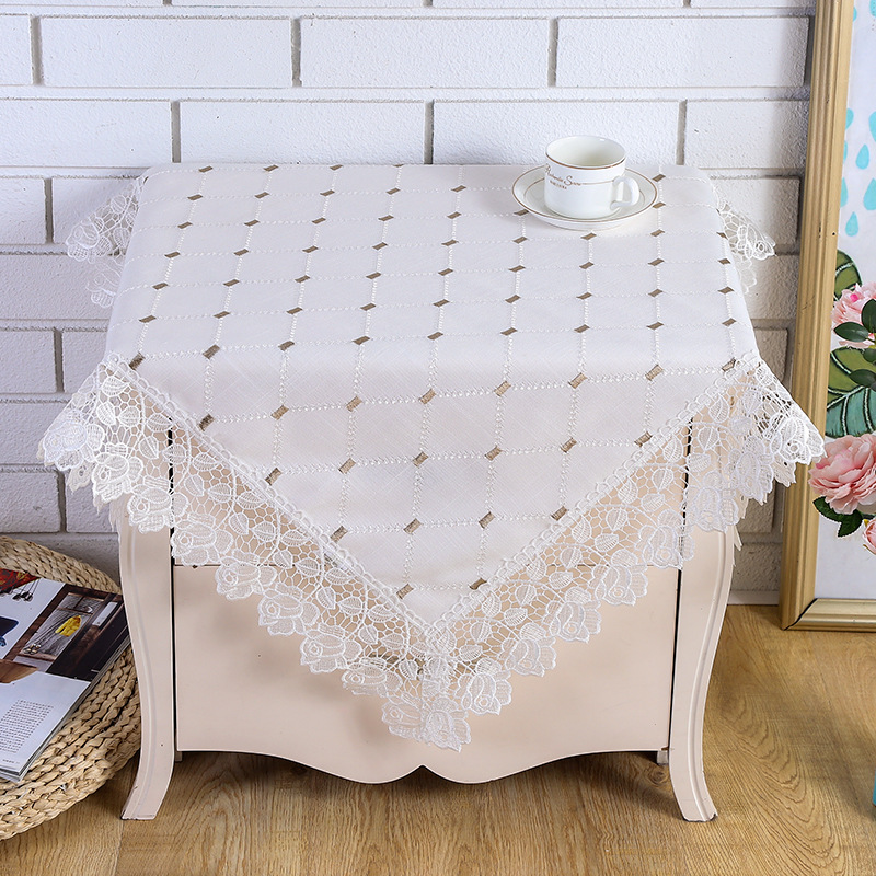 圆形棉床头柜布圆形布棉餐桌布