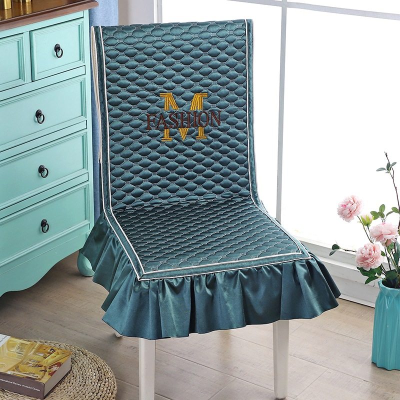 北欧连体餐椅垫靠背坐垫 一体椅垫餐椅套椅子罩中式绗绣垫台桌布,居家布艺,椅套/椅垫,淘宝优惠券,粉丝福利购,淘宝优惠卷