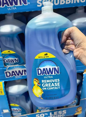 DAWN美国进口浓缩洗洁精2.66升小黄鸭无漂白剂去油污开市客代购