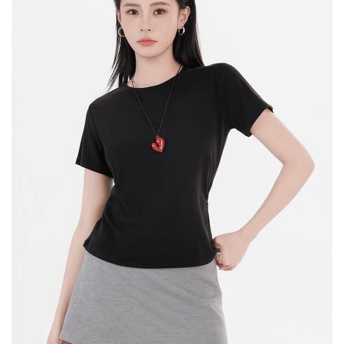 甜美人棉透气显瘦短袖T恤