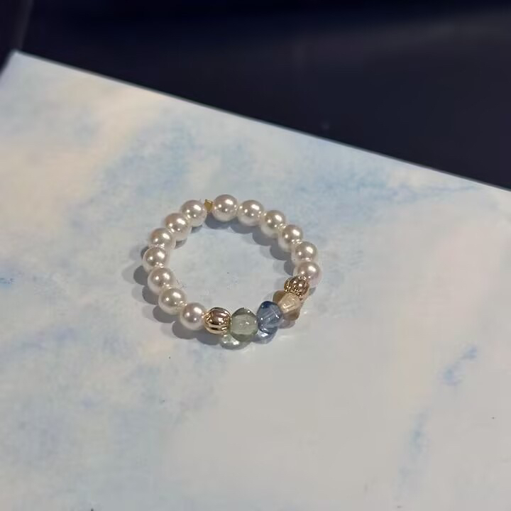 彩色戒指女小众设计高级感法式独特