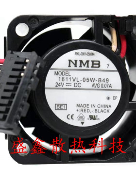 原装NMB-MAT 1611VL-05W-B49 24V AVG 0.07A FANUC放大器散热风扇