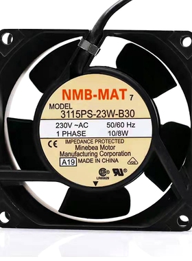 NMB 3115PS-23W-B30 AC230V 10/8W 8038机柜高温散热风扇8CM