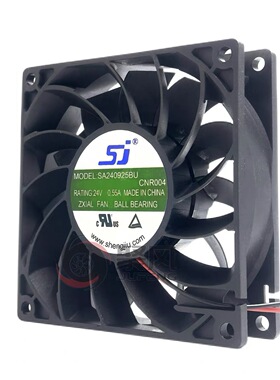 全新SJ生久 SA240925BU 24V 0.55A 9CM 9025 2线变频器散热风扇
