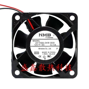2410SB 12V 04W 0.11A 6025静音工业变频器散热风扇6CM B30 NMB