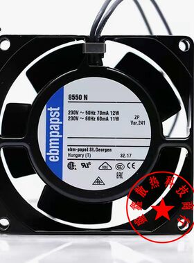 德国PAPST TYP 8850N 8556N/NR 8550N/V 230V 8038耐高温散热风扇