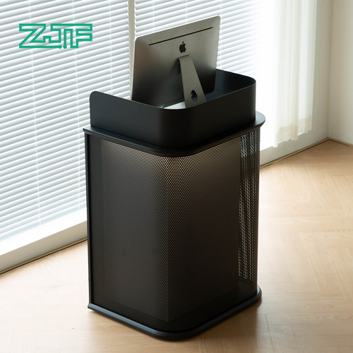 众匠坊黑色发光可移动前台接待台