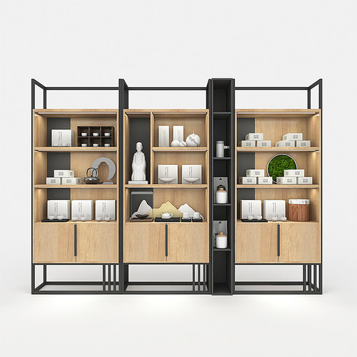 众匠坊茶叶展示柜提供店铺设计