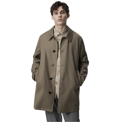 单排扣中长款秋季风衣外套