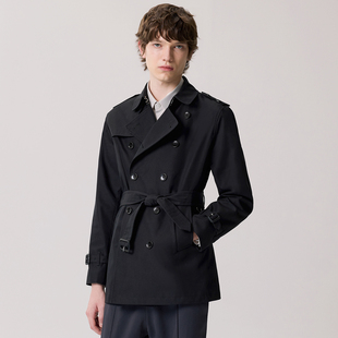 休闲男士 男风衣高级感英伦修身 中长战壕青年潮外套 短款 防泼水秋季