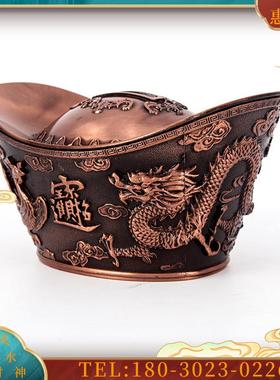 合金宝摆件纯铜聚宝盆龙凤金宝招财储蓄罐工艺品开业装饰【议价】