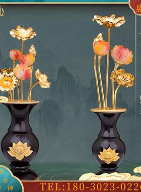 ED水琉璃宫灯佛前供灯佛家道家用品佛堂寺庙家用长明灯摆件