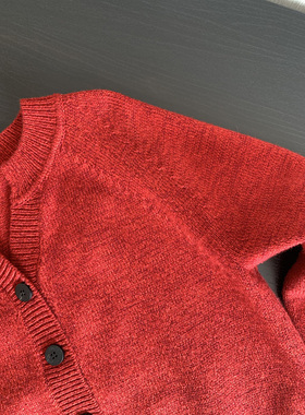 011007~「包邮 温润暖意」V领单排扣设计~女士开衫