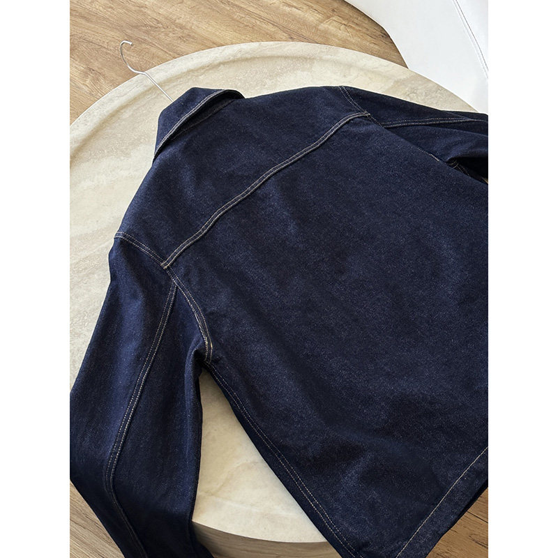 123102~「包邮 自带复古腔调」翻领设计~女士牛仔外套