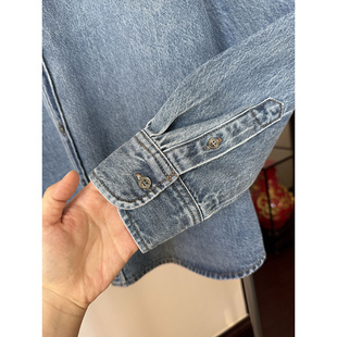 「 衬衫 包邮 情侣款 复古又时髦」小爱心刺绣设计 122404