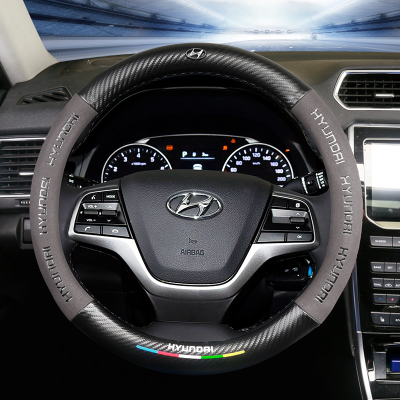 现代途胜IX35IX25索纳塔胜达领动菲斯塔朗动瑞纳方向盘套冬季毛绒