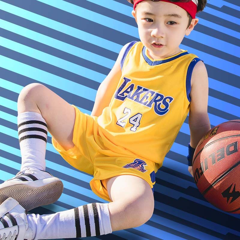 儿童nba篮球服套装幼儿园小学生训练速干夏季男童背心表演服1-9岁_虎窝淘