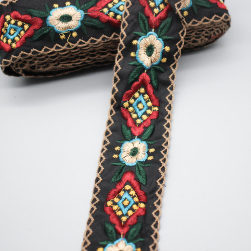 雅泽民族风刺绣花边辅料