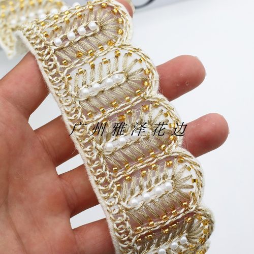 民族风刺绣珠子DIY鞋材箱包配饰