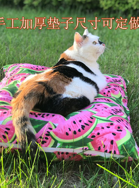 手工狗窝宠物垫子纯棉冬季帆布可拆洗加厚猫窝狗床宠物用品狗笼垫