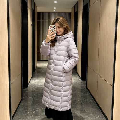 香芋紫冬季连帽宽松大码小个子棉服外套女休闲百搭气质面包服棉袄