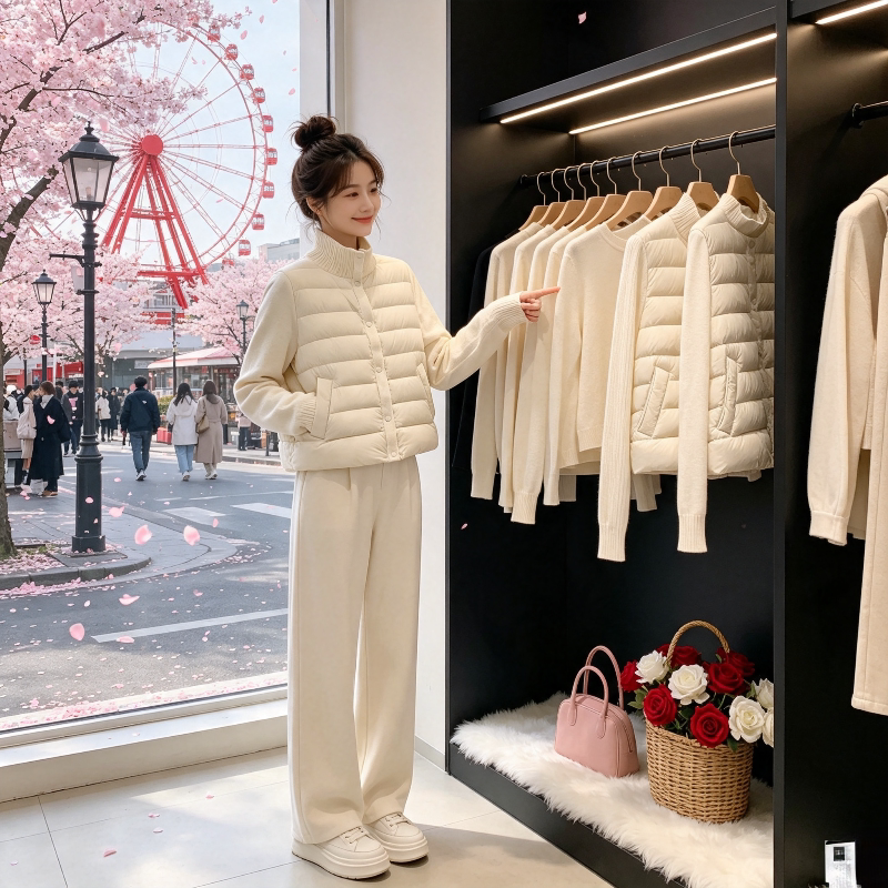 立领排骨服外套女秋冬设计感休闲宽松小个子洋气减龄百搭棉服气质