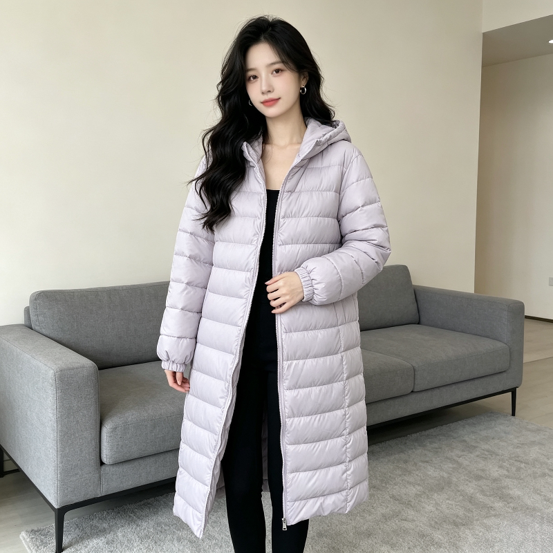 香芋紫冬季连帽设计感宽松大码小个子休闲百搭棉服外套女面包服潮