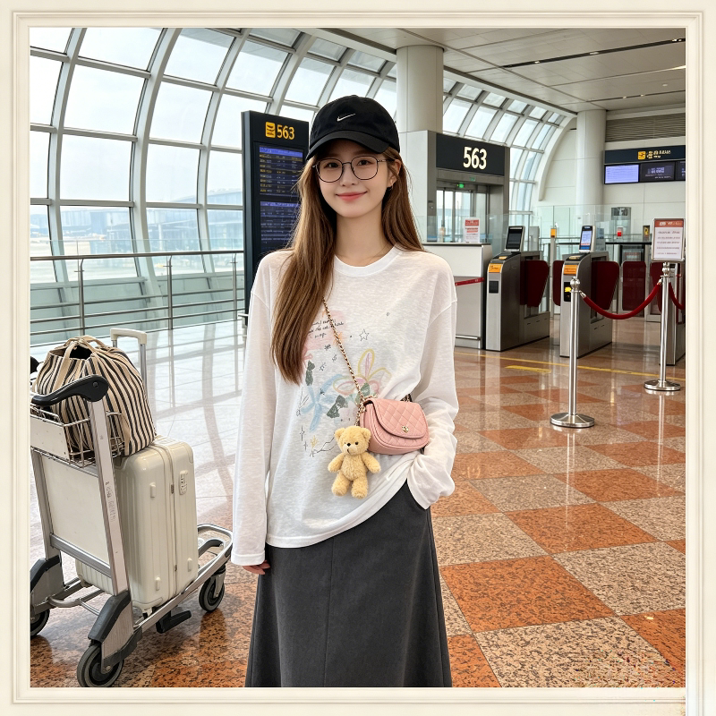 夏季慵懒风宽松大码小个子薄款冰丝透气网纱长袖防晒T恤上衣女潮