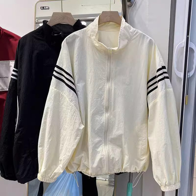 夏季薄款冰丝透气立领设计感宽松大码慵懒风小个子防晒衣外套女潮