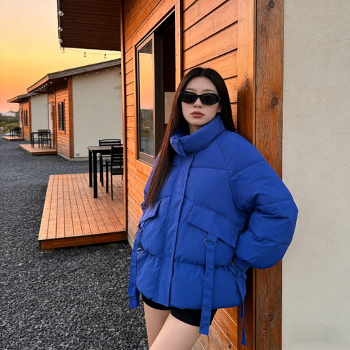 冬季慵懒风设计感加厚保暖防寒宽松大码小个子棉服外套女面包服潮