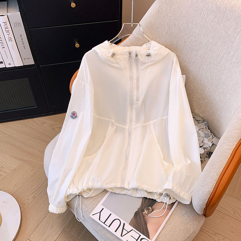 连帽防晒外套女夏季薄款冰丝透气宽松大码小个子空调罩衫洋气百搭