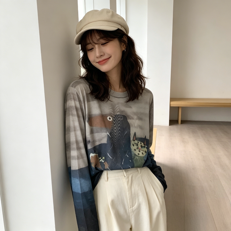 长袖防晒T恤上衣女夏季薄款冰丝透气宽松大码小个子休闲百搭罩衫