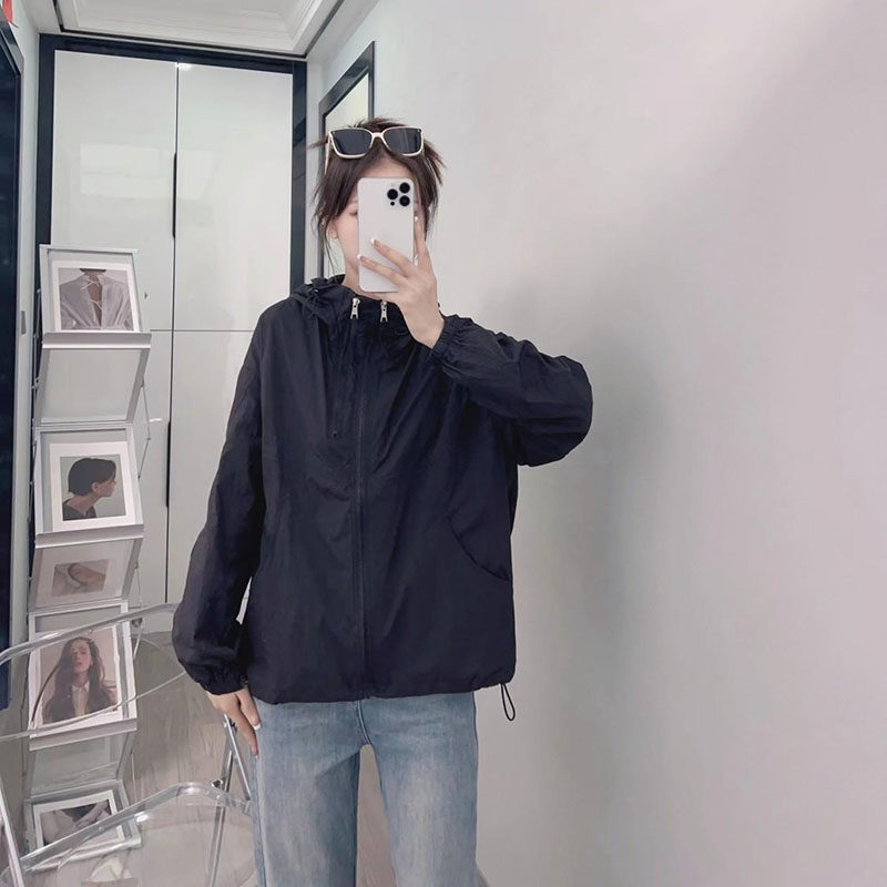 夏季户外宽松大码小个子薄款冰丝透气防晒外套女空调罩衫百搭洋气