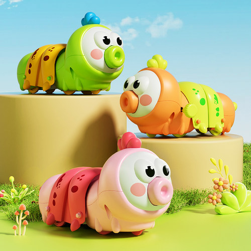 毛毛虫发条儿童益智仿真爬行玩具