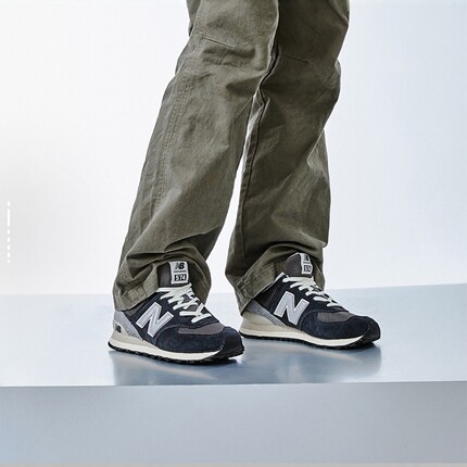 New Balance 574系列黑色低帮舒适耐磨透气运动跑步鞋U574GM2