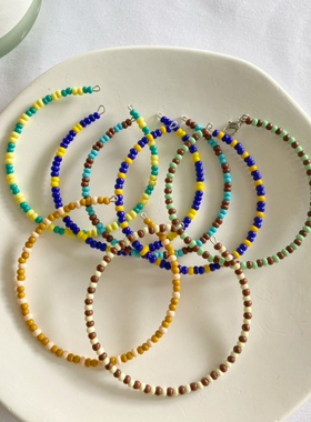 pupu原创手工美式复古串珠ins