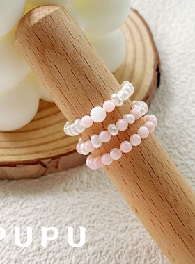 珍珠戒指指环珍珠原创手工