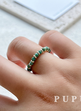 原创设计戒指进口米珠手工