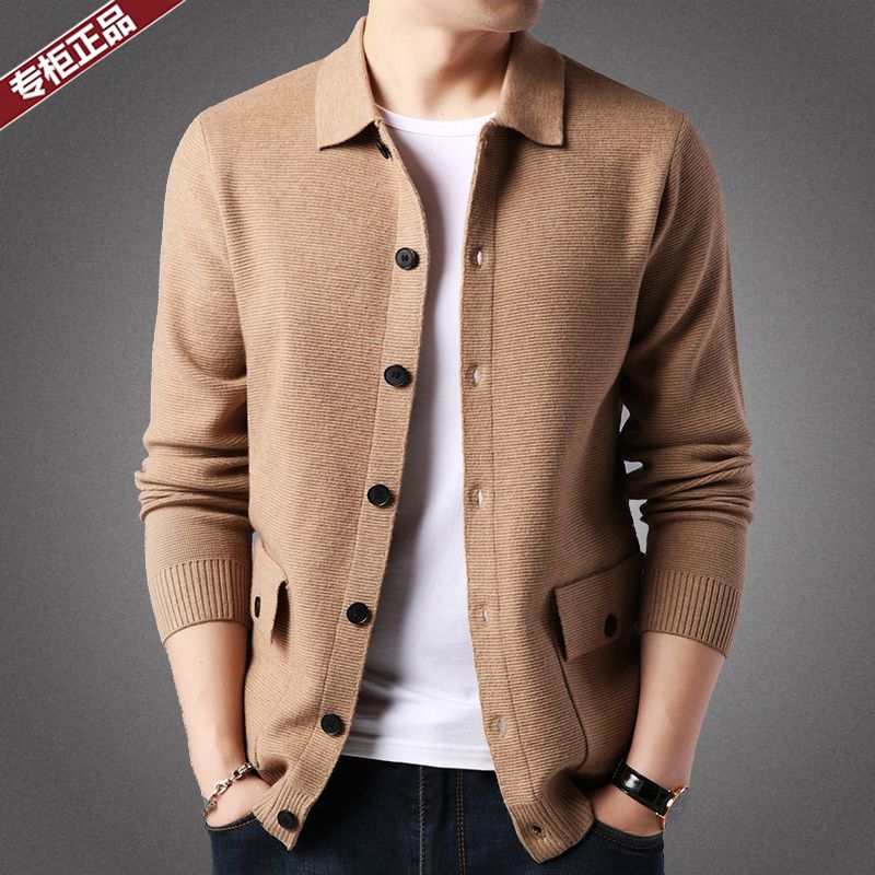 100%纯山羊绒开衫清仓潮流外套