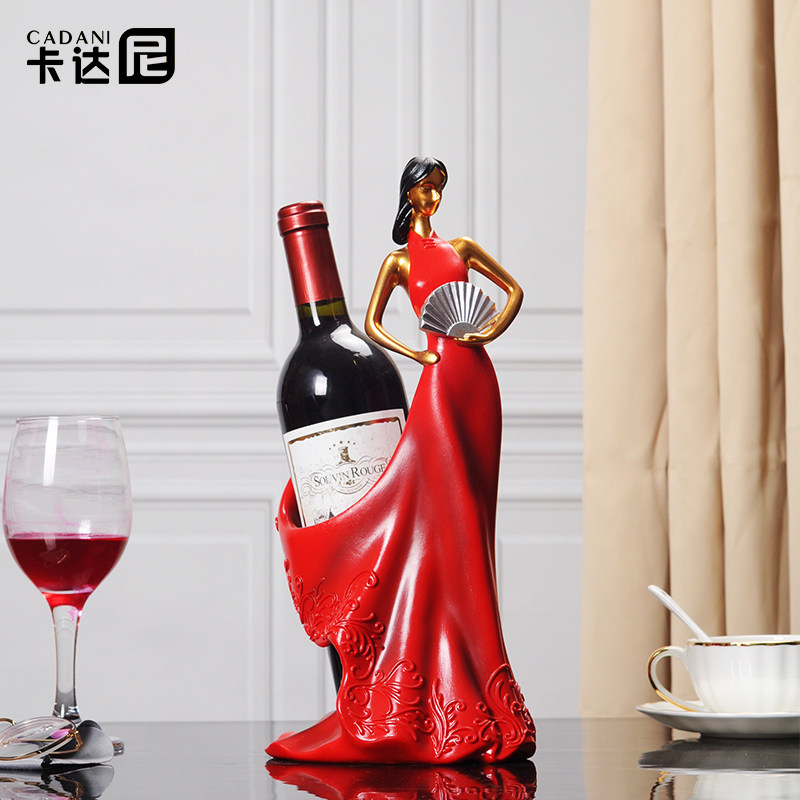 欧式美女红酒架酒柜装饰品摆件新中式抖音家居客厅电视柜摆设礼物,家居饰品,装饰摆件,淘宝优惠券,粉丝福利购,淘宝优惠卷
