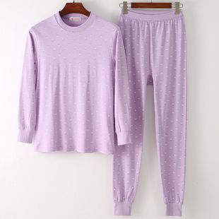 保暖线衣线裤 薄款 老人内穿贴身衣 内衣套装 中老年女士纯棉秋衣秋裤